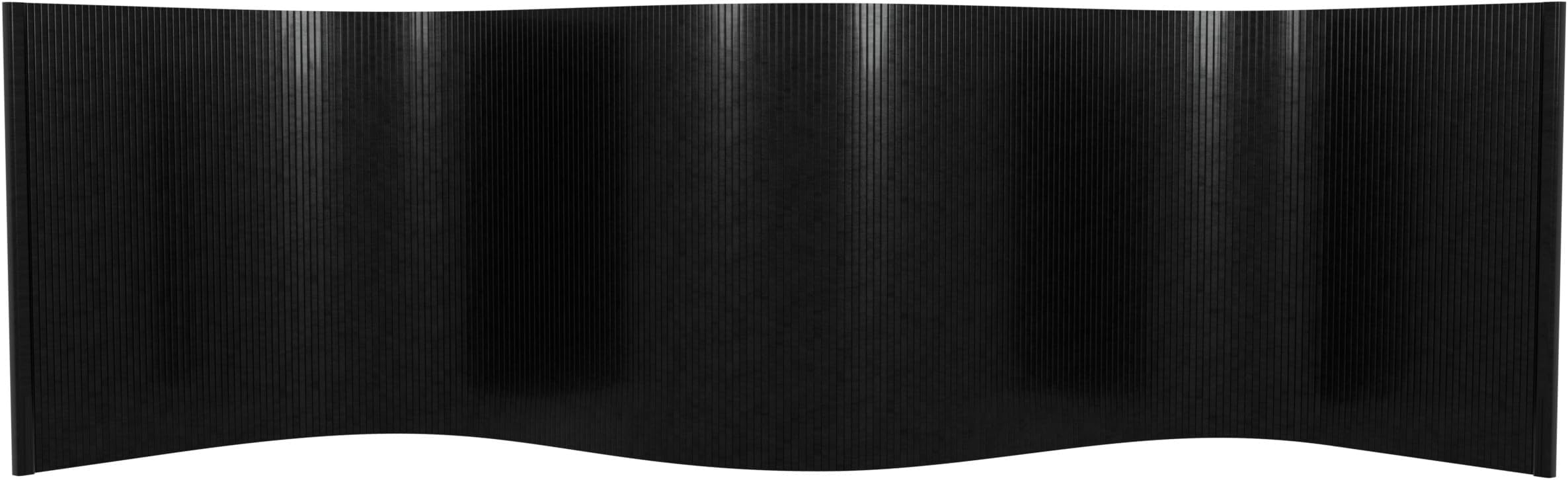 Red Lantern 2 ft. Short Bamboo Wave Screen - Black