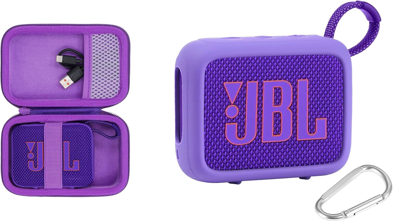 co2CREA Silicone + Hard Case for JBL Go 4 Speaker