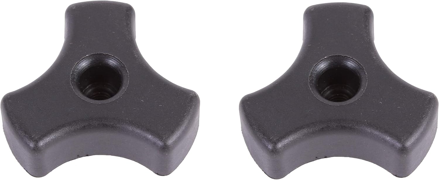 GreenWorks 2 Pack of Genuine 34108354 Snow Thrower Handle Knobs Black Patio, Lawn