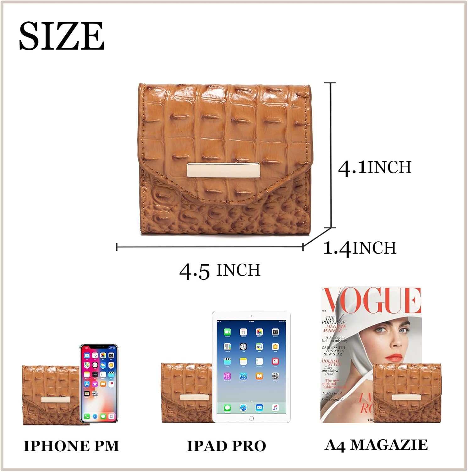 Crocodile Small Wallets Short Vintage Leather Credit Card Holder Luxury Clutch Mini Coin Purse for Women - Image 4