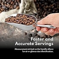 Vista 7 de New Star Foodservice 34547 Cuchara utilitaria de una pieza de aluminio fundido con fondo redondo para barra, hielo y harina, 24 onzas, plateado