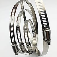 Vista 3 de 4 abrazaderas de conducto de acero inoxidable 304 ajustables de 2.5 pulgadas, abrazadera de tubo, abrazadera de conducto de aire, abrazaderas