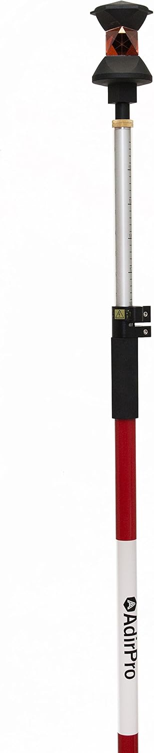 AdirPro 360° Prism, 360 Degree Robotic Total Station Prism Reflector Set with Padded Case, Glass Protector and Pole Adapter - Compatible with Leica (360 Degree Prism Set)