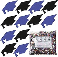 Vista 55 de Confeti Grad Cap Negro, Púrpura Combo - 2 bolsas de media onza (1 oz) (8400/8412)