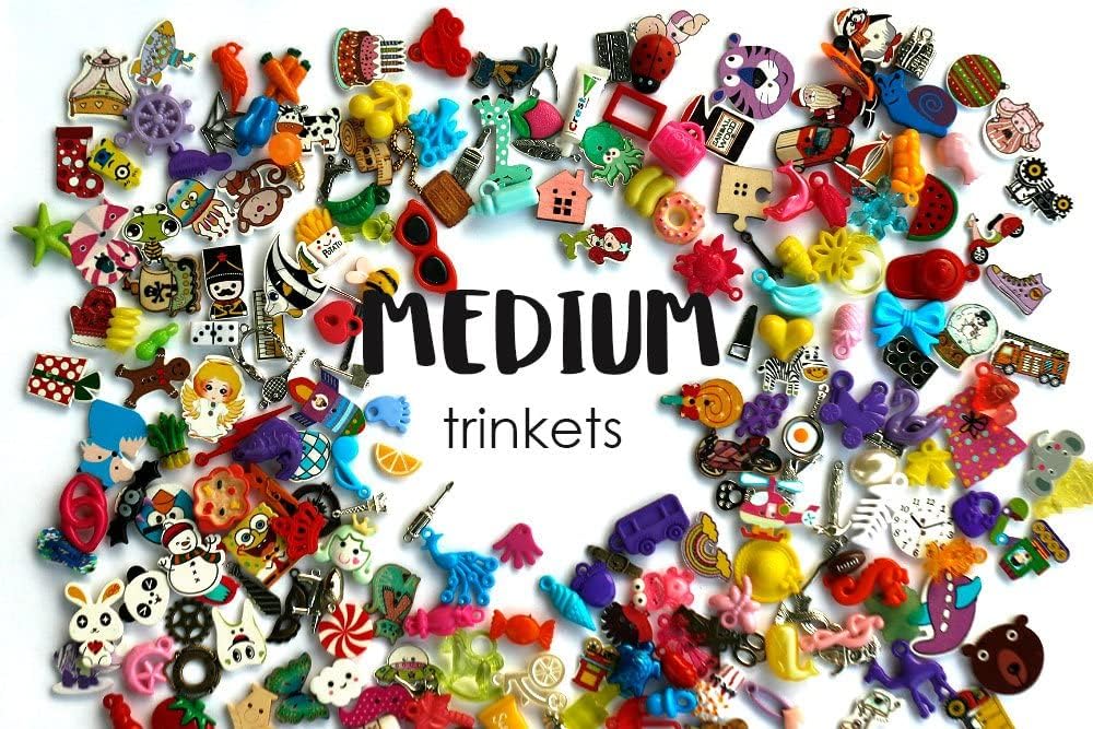 TomToy Medium Mixed I Spy Trinkets for I Spy Bag/Bottle, Speech Therapy, Miniatures, 2-4cm, Set of 50 trinkets