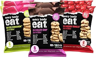 Every Body Eat Crunchy Cookie Bites, Gluten & Dairy Free, Vegan, School Safe Lunch Snacks, Single Serve (Pack of 20) (Variety Pack)
