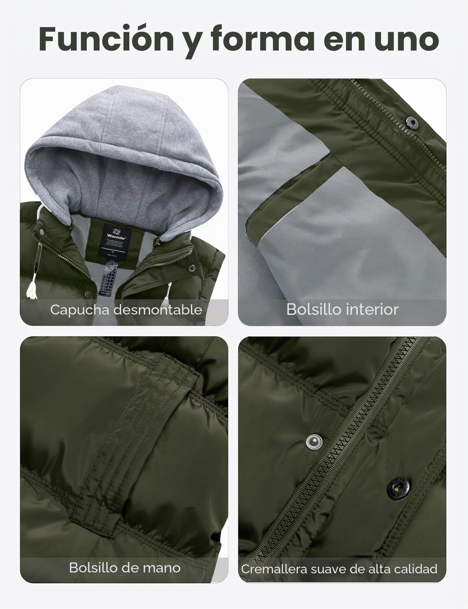 Wantdo Chaleco Acolchado para Hombre Chaleco Cálido de Invierno Chaqueta sin Mangas al Aire Libre Hombres