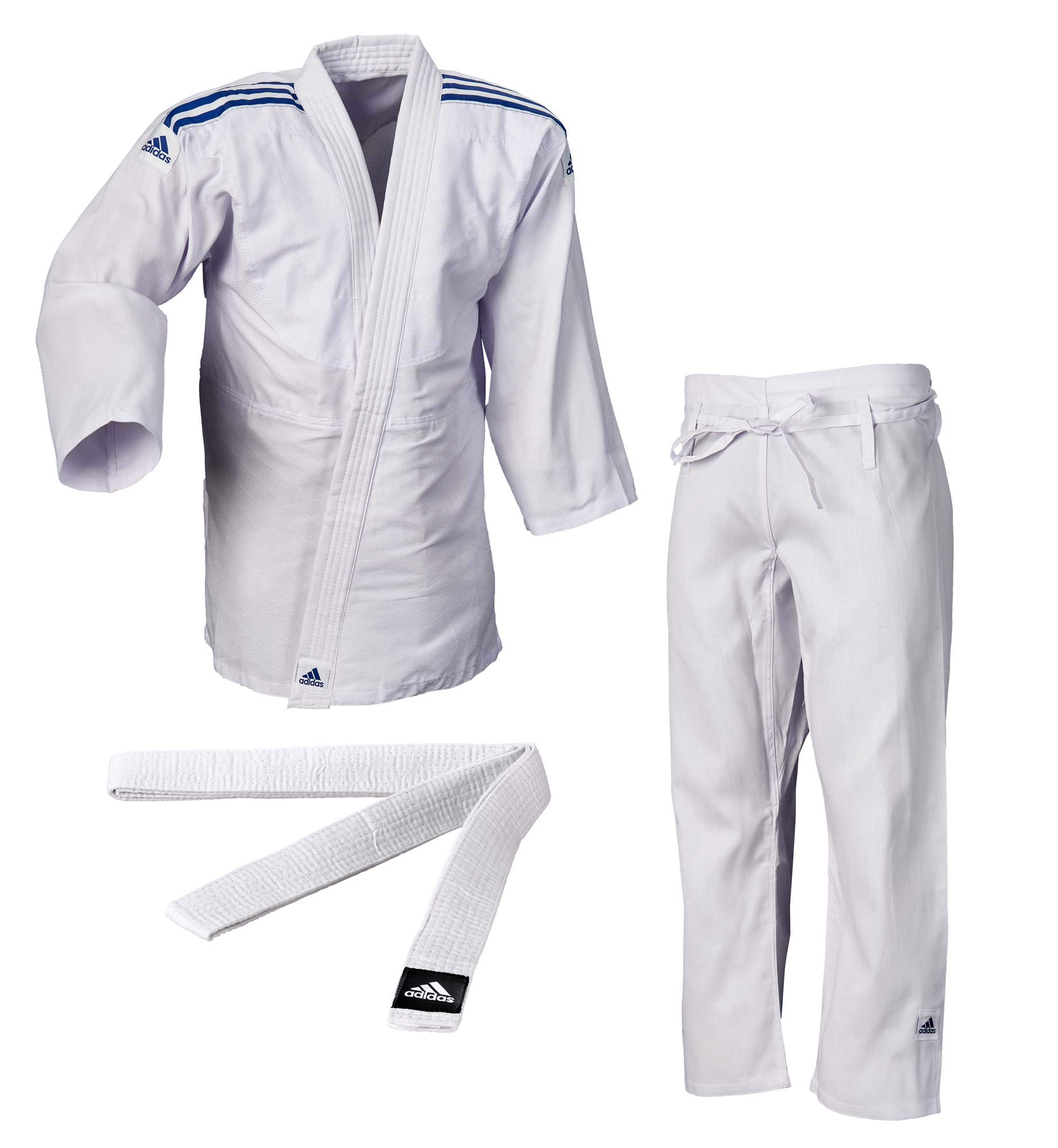 adidas Judoanzug J250 Beginner | Einsteiger Judo-GI für Kinder und Erwachsene | Für Training und Wettkampf | Stoffgewicht 250g/qm | für Körpergröße 120-180 cm