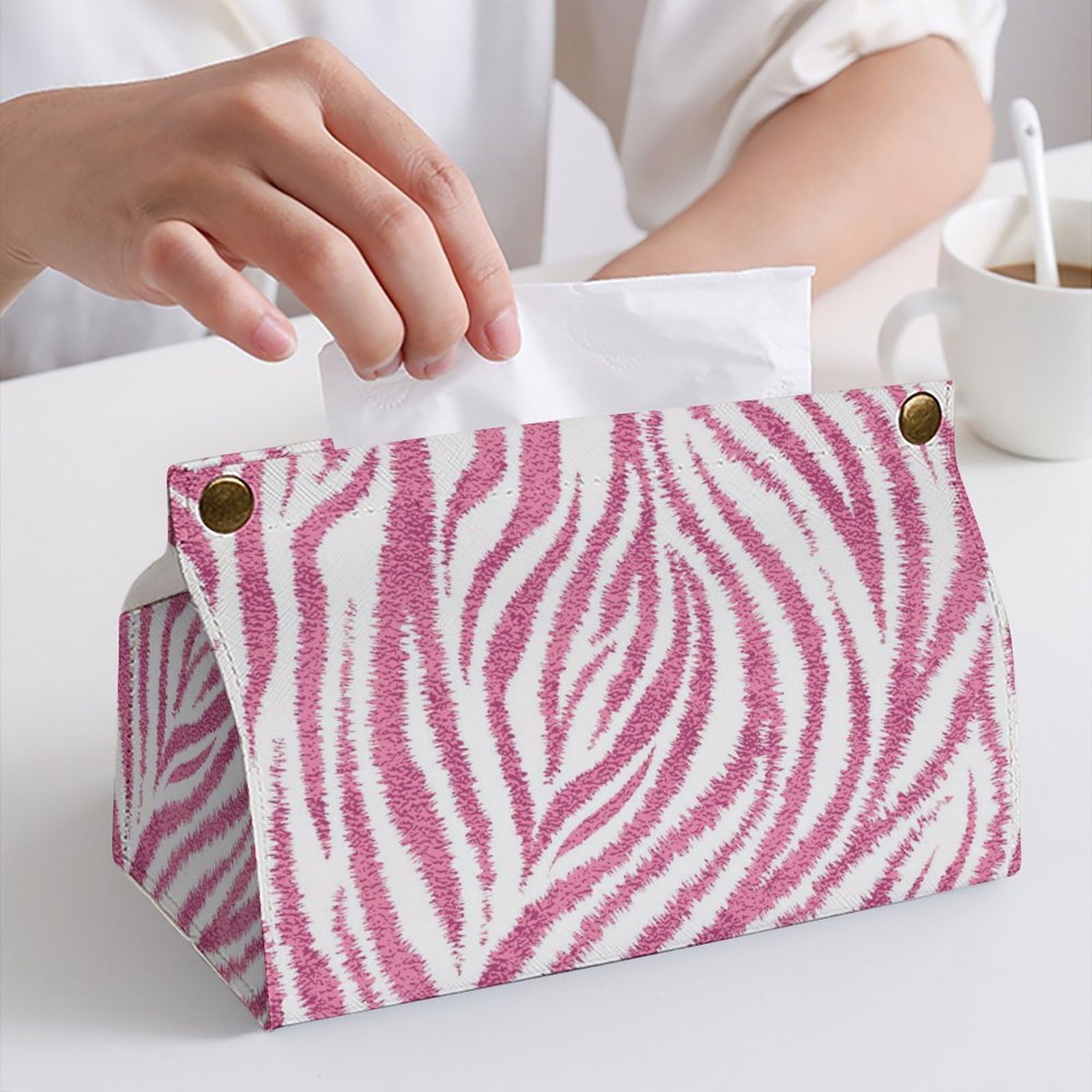 Amazon｜ティッシュケース ピンクのヒョウ柄 ティッシュボックス PU