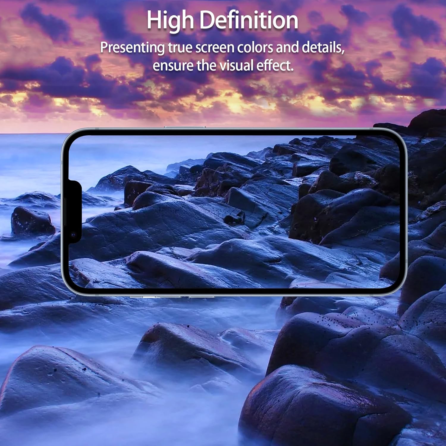 3 Pack Screen Protector Compatible with iPhone 14 Plus/iPhone 13 Pro Max with Installation Frame, Anti-Scratch 9H Hardness Tempered Glass, Bubble Free, Case Friendly