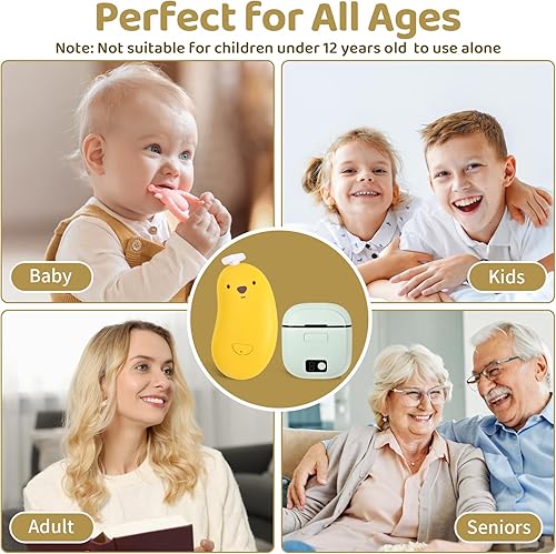 Miniatura 6 de Cortaúñas eléctrico, cortaúñas eléctrico para bebés, cortaúñas para bebés con luz, juego de lima de uñas 2 en 1 recargable para bebés, niños