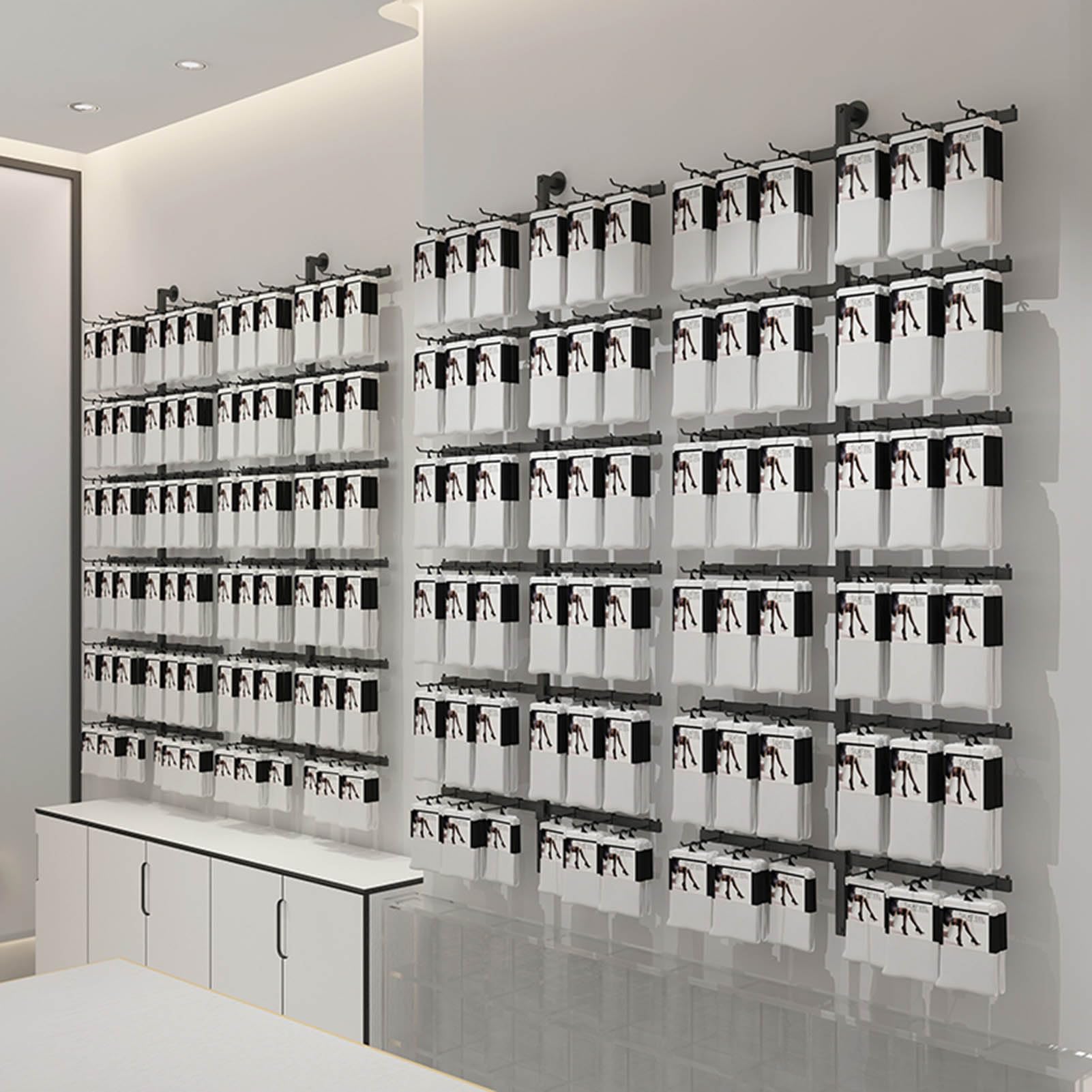 Wandmontierter Schmuck-Organizer und Präsentationsständer für Schlüsselanhänger und Ohrringe, platzsparende Lösung für Einzelhandel und Ausstellungen