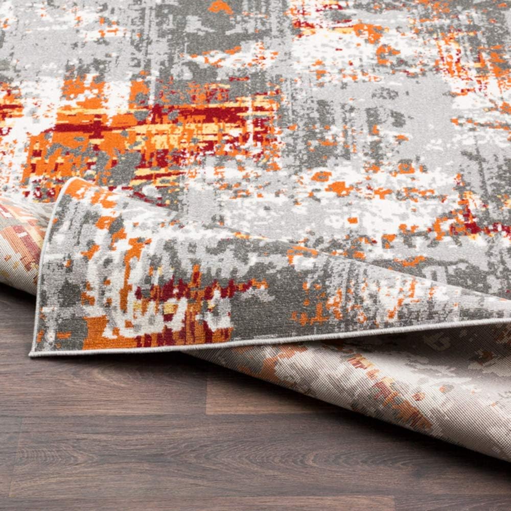 Livabliss Dreama Modern Abstract Area Rug,5'3" x 7'7",Burnt Orange