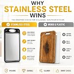 Xlreight Double Sided Cutting Board, 304 Stainless Steel Cutting Board, Knife Friendly Metal Board, Dishwasher Safe, Non-Slip for Meat & Vegetables