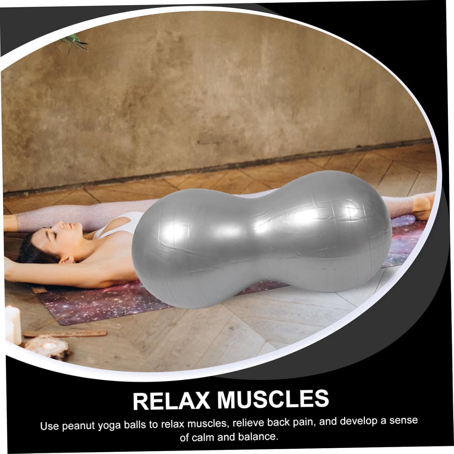 Sosoport Yoga Ball Foam Mat Dumbbell Rack Dog Fitness Peanut Air Pump for Inflatable Exercise Mat Bounce Exercise