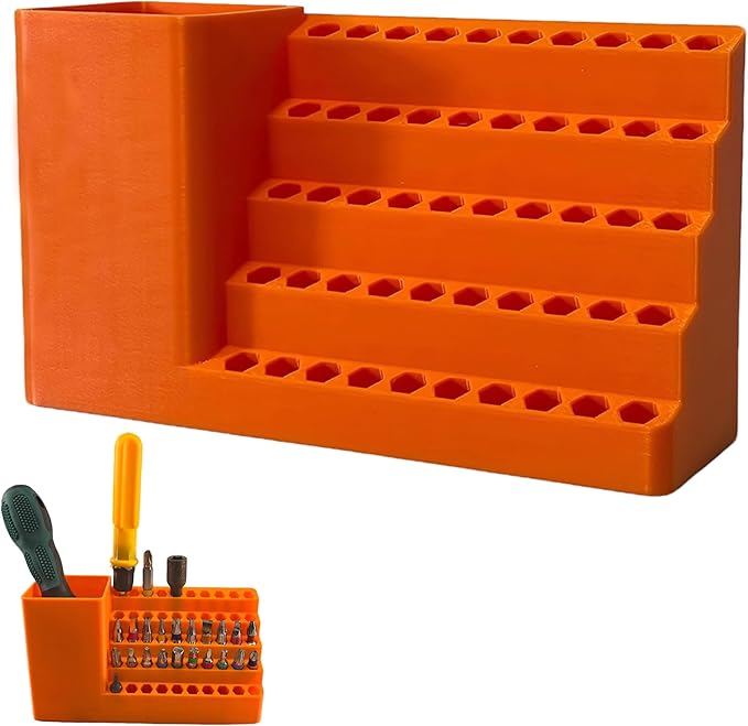 50 Slots Drill Bit Organizer Holder, 1/4" Hex Shaft Screwdriver