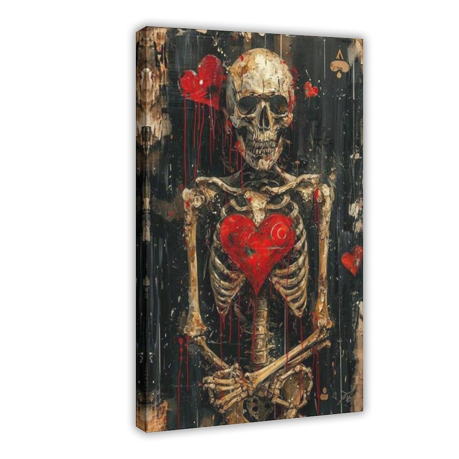 Utgn Romantic Skeleton 3 - Raven Blackwood Dark Fantasy Skull Art Home Canvas Poster Bedroom Decor Landscape Decor Gift 08X12inch(20X30cm)