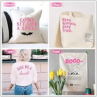 Vista 73 de HTVRONT - Rollos de vinilo termotransferible (HTV) blanco y negro, 12 pulgadas x 15 pies de vinilo de planchado para Cricut & Cameo, para camisas