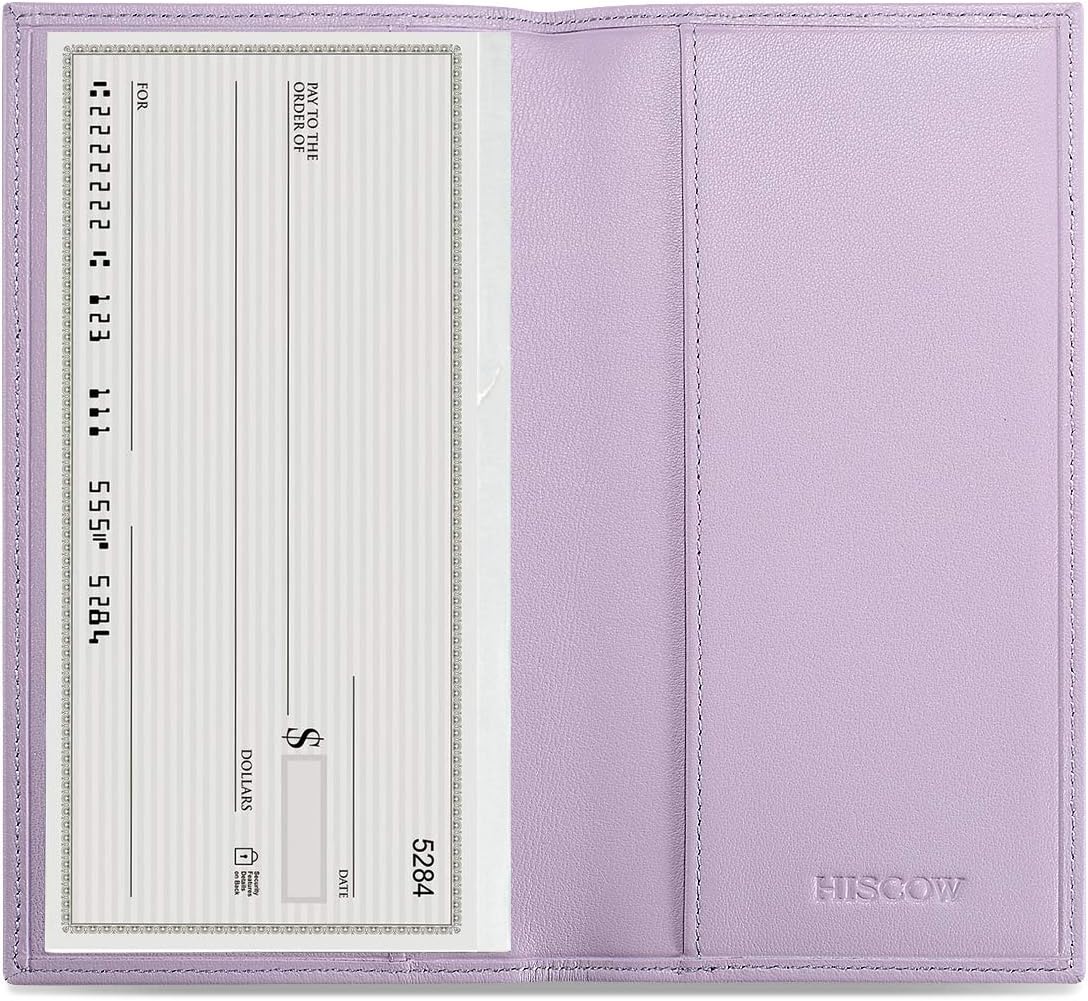 Minimalist Checkbook Cover - Full Grain Leather