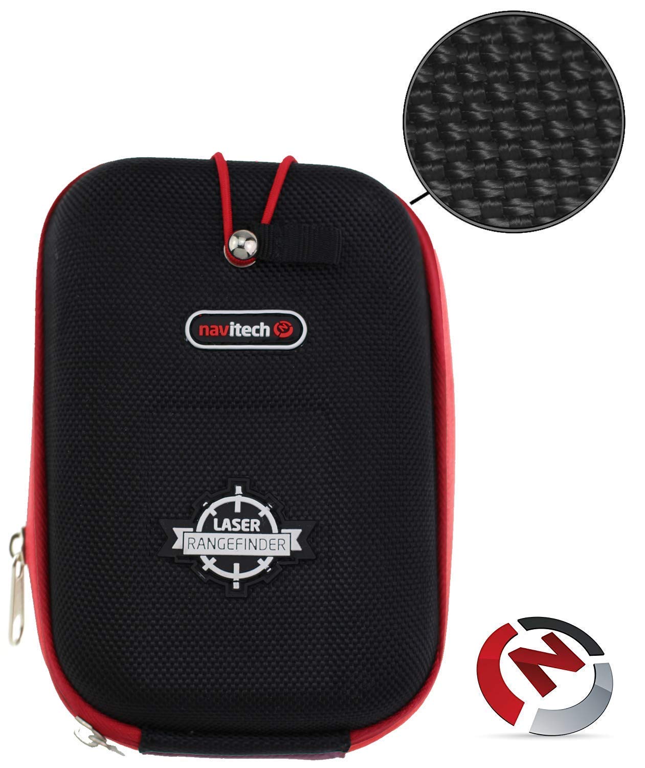 NavitechBlack EVA Rangefinder Hard Case/Cover with Carabiner Clip Compatible With YUNDOO Golf Range Finder Laser Rangefinder