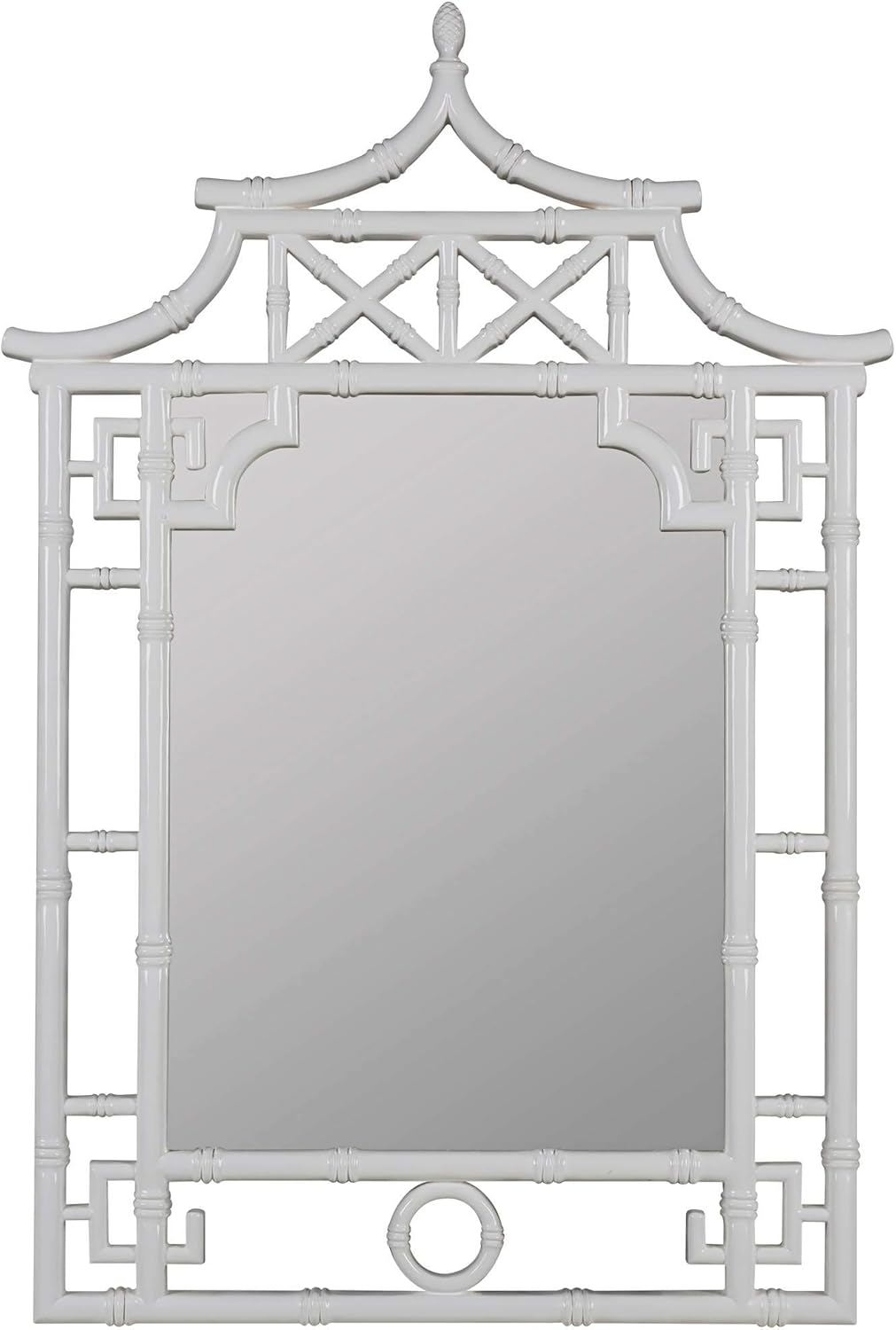 Cooperclassics Home Decorative Shing Mirror - Glossy White Finish