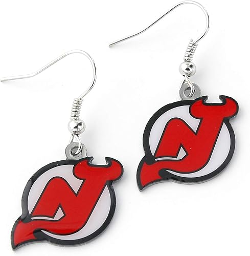 Miniatura 5 de Aminco NHL Calgary Flames - Pendientes colgantes con logotipo