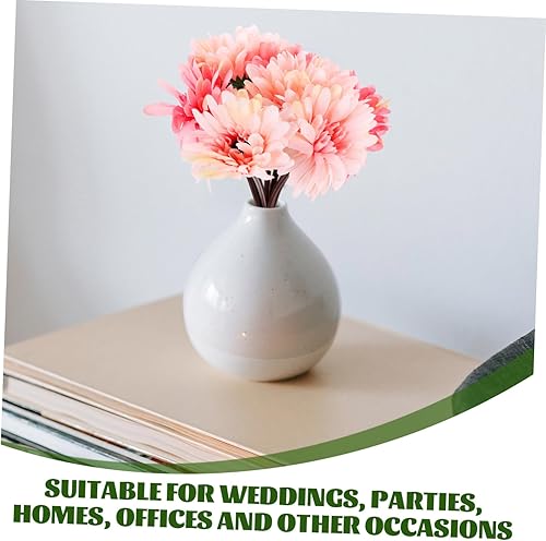 Miniatura 6 de NOLITOY 21 Pcs Silk Bundle Flower European- Style Fake Flowers Flores Artificiales para Daisy Decor Gerbera Daisy Stem House Plants Artificial Desk
