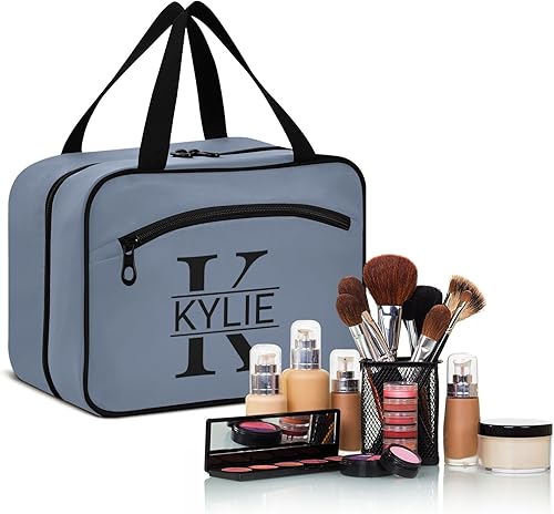 Miniatura 157 de Sinestour Neceser personalizado para mujeres y hombres, organizador de maquillaje de viaje con gancho para colgar, bolsas de cosméticos, bolsa