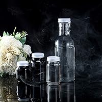 Vista 6 de Patelai 36 tapas blancas de 1.496 pulgadas, tapas de rosca de metal de hojalata con pegamento de relleno blanco que se adaptan a la mayoría