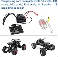 Vista 5 de Surpass Hobby ESC Tarjeta de programación RC Car Controlador electrónico de velocidad LED Tarjeta de programa solo compatible con Supass Hobby Negro