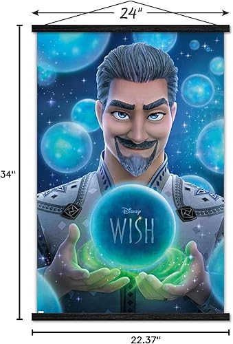 Miniatura 7 de Trends International Disney Wish - Póster de pared King Magnifico de una hoja, 22.37 x 34.00 pulgadas, paquete de impresión y colgador negro
