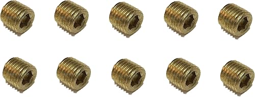 Latón COUNTERSUNK HEX Plug 116" Macho NPT MNPT CombustibleAireAguaAceiteGas WOG (Cantidad 010)