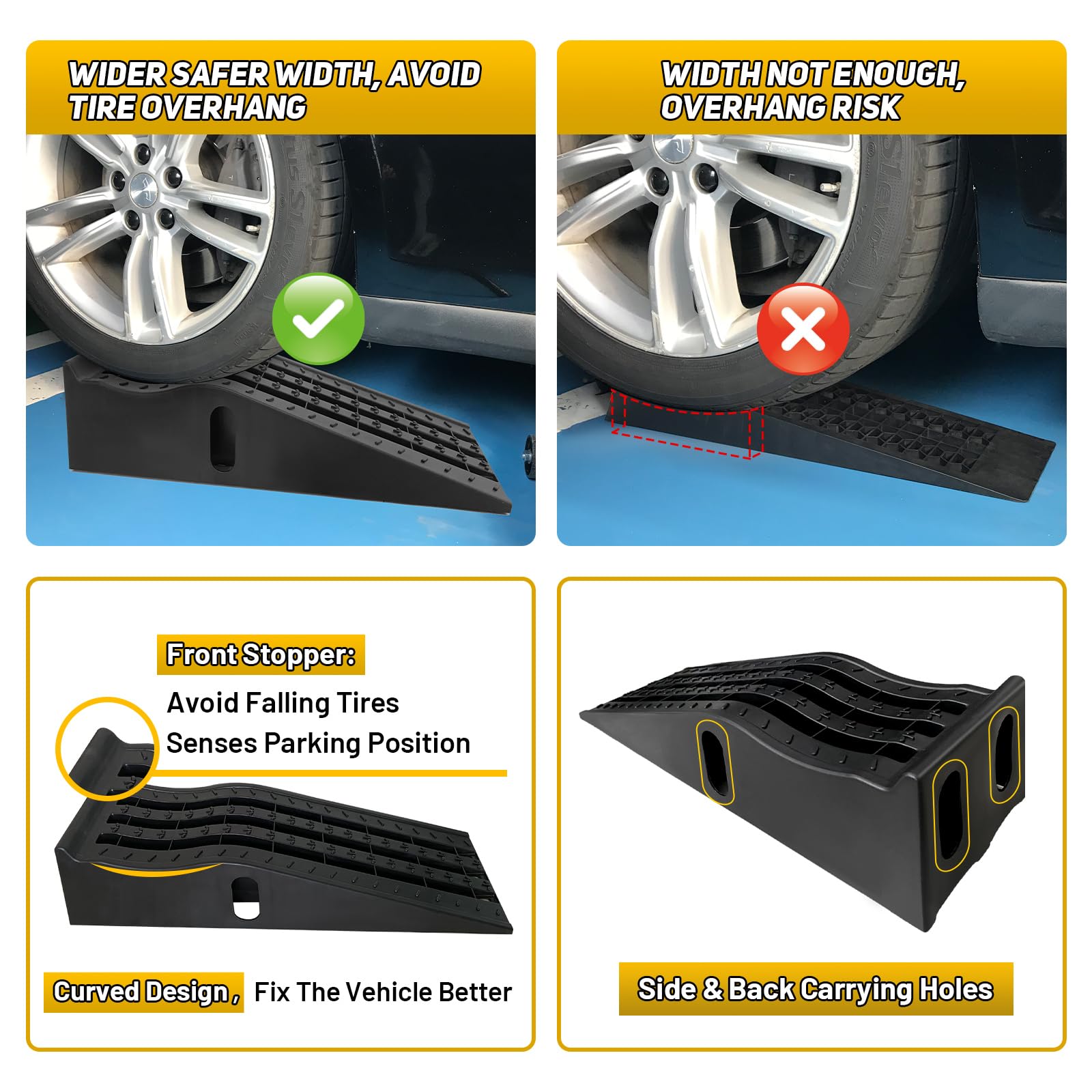 Snapklik.com : Portable Car Ramps For Oil Changes High Lift, Heavy Duty ...