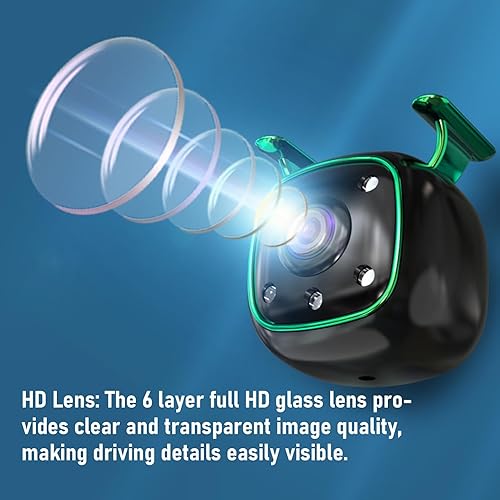 Miniatura 5 de Diyeeni Cámara de coche de bebé para asiento trasero y monitoreo de mascotas, monitor plegable 1080P de 4.3 pulgadas, cámara giratoria 360, monitor