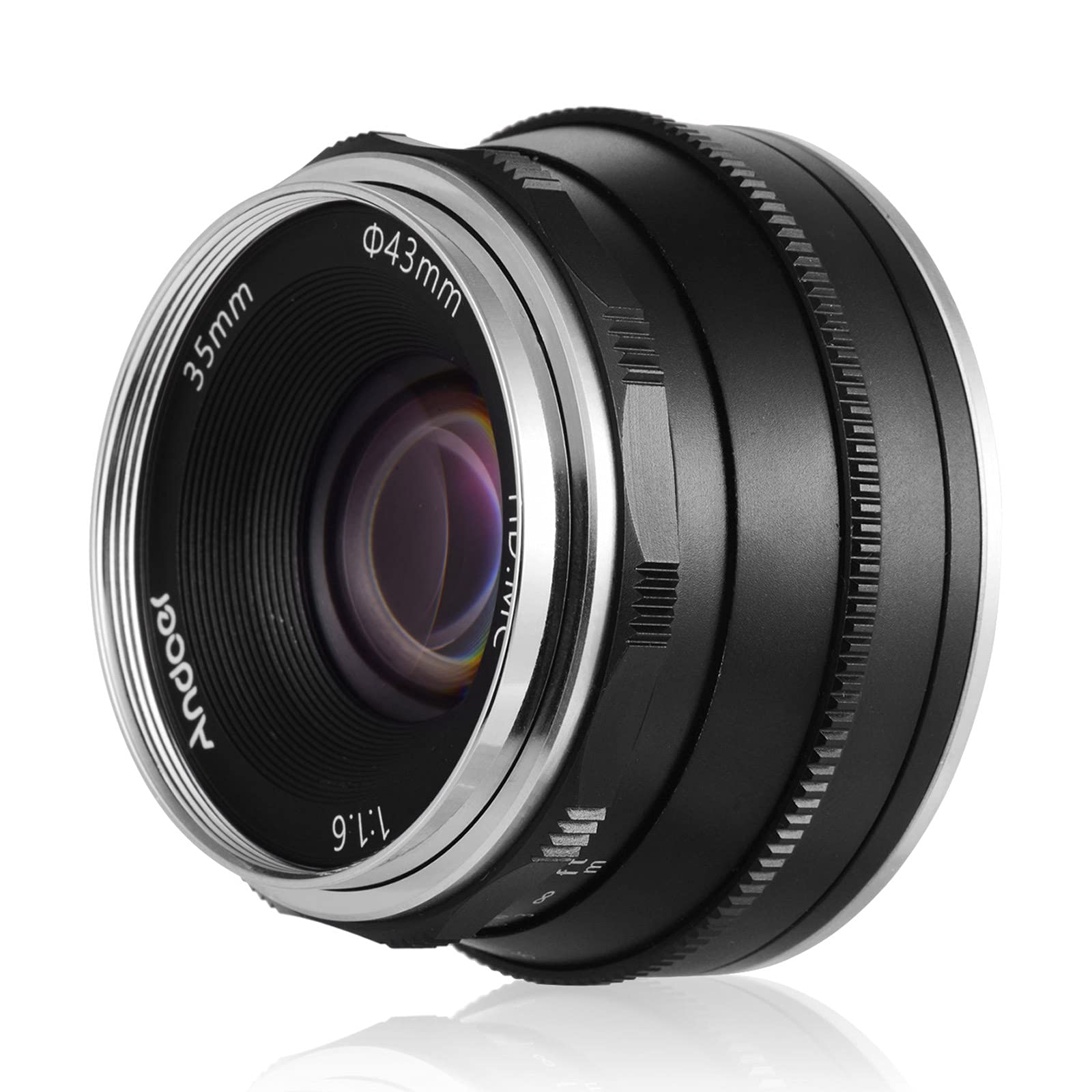 Andoer Obiettivo 35mm F1.6 Manuale Per Fotocamera Fujifilm X-Mount (Compatibile Con X-T1, X-T20, X-A3, X-E2, X-Pro1 E Altre APS-C) - 4