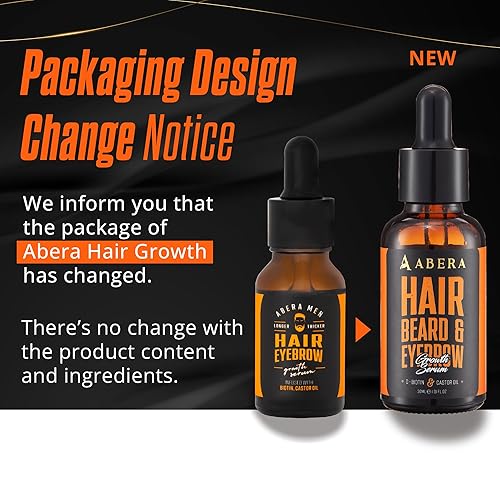 Miniatura 7 de ABERA Suero para el crecimiento del cabello para hombres y mujeres, aceite avanzado para el crecimiento del cabello con biotina y aceite de ricino