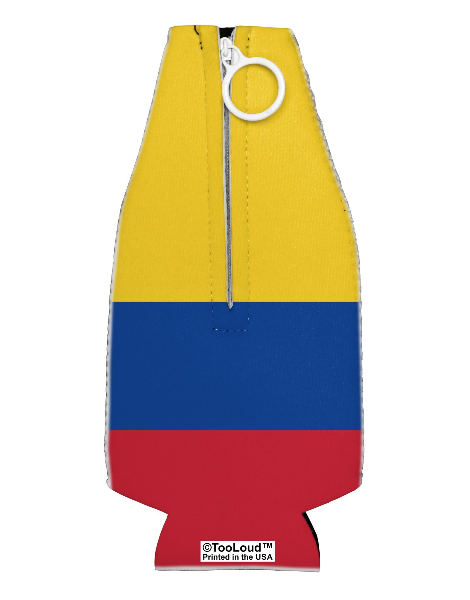 TooLoud Colombia Flag AOP Collapsible Neoprene Bottle Insulator All Over Print