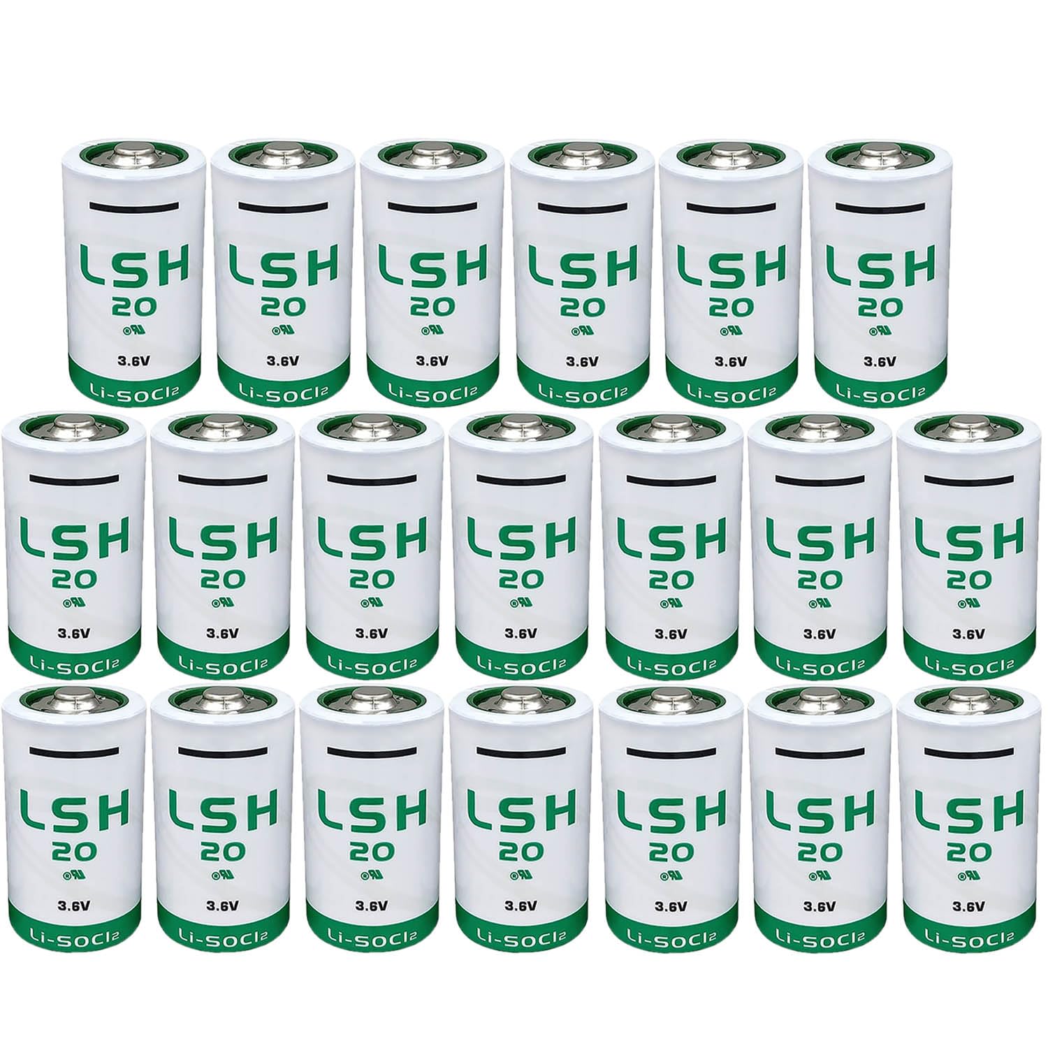 20pcs LSH20 D 3.6v Lithium Battery 13000 mAh for LSH 20 3.6 Volt Battery Non-Rechargeable