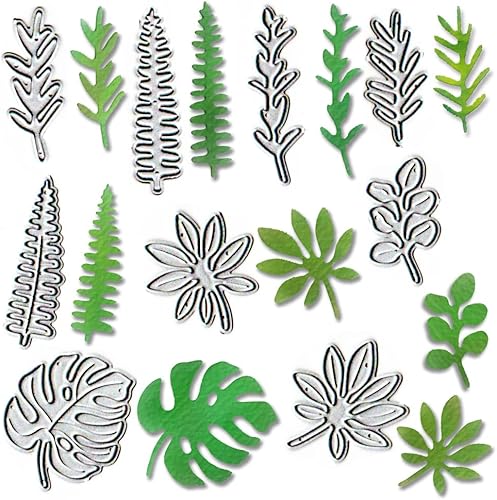 Troqueles de corte de hojas de metal, troqueles de plantas de flores, plantillas en relieve, molde de plantilla para tarjetas de álbumes de recortes