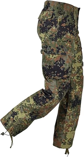 Vista 2 de Pantalones Flecktarn estilo militar alemán Tacgear Field Cargo Combat Pantalones Camo Tactical Ripstop