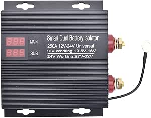 250 Amp Dual Battery Smart Isolator for 12V/24V Vehicles