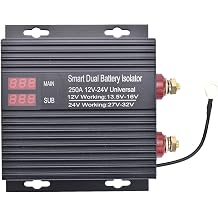 250 AMP Dual Battery Smart Isolator Universal 12V/24V Voltage Sensitive Relay Intelligent Dual Battery Isolator for Car, Truck, ATV, Battery Starter Controller Heavy Duty Power Switch Charge Relay
