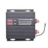 250 AMP Dual Battery Smart Isolator Universal 12V/24V Voltage Sensitive Relay Intelligent Dual Battery Isolator for Car, Truck, ATV, Battery Starter Controller Heavy Duty Power Switch Charge Relay