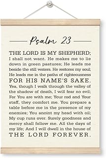The Lord is My Shepherd, Psalm 23 Canvas Poster, Christian Wall Art, Wood Poster Hanging Decor, Family & Home Decor, Bible Verse Wall Art, Religious Canvas Banner (J43)