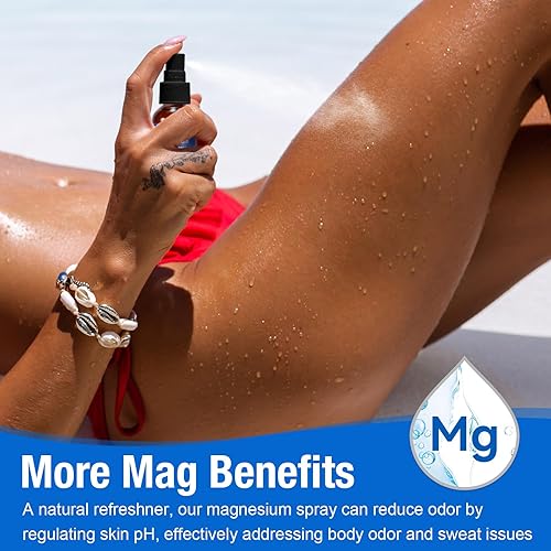 Miniatura 5 de Spray de magnesio, espray de aceite de magnesio puro para pies, ingrediente natural en botella de vidrio, fácil de absorber y usar, paquete de 2