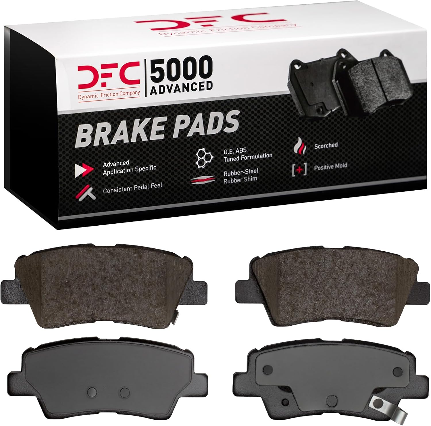 Dynamic Friction Company Rear 5000 Advanced Brake Pads| Automotive Replacement Brake Pads| Fits 2022-2024 Changan CS35; 2012-2017 Hyundai Azera; 2009-2015 Hyundai Sonata; 2016-2021 Hyundai Tucson