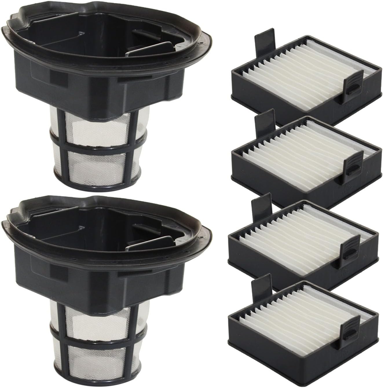 PUREBURG P7131 Filter Screen Pack compatible with Ryobi P7131, P7131ID 18V ONE+ HAND VACUUM, Part 534526001 Screen Assembly & 533907002 Filter -2 Filter Screen + 4 Air Filters