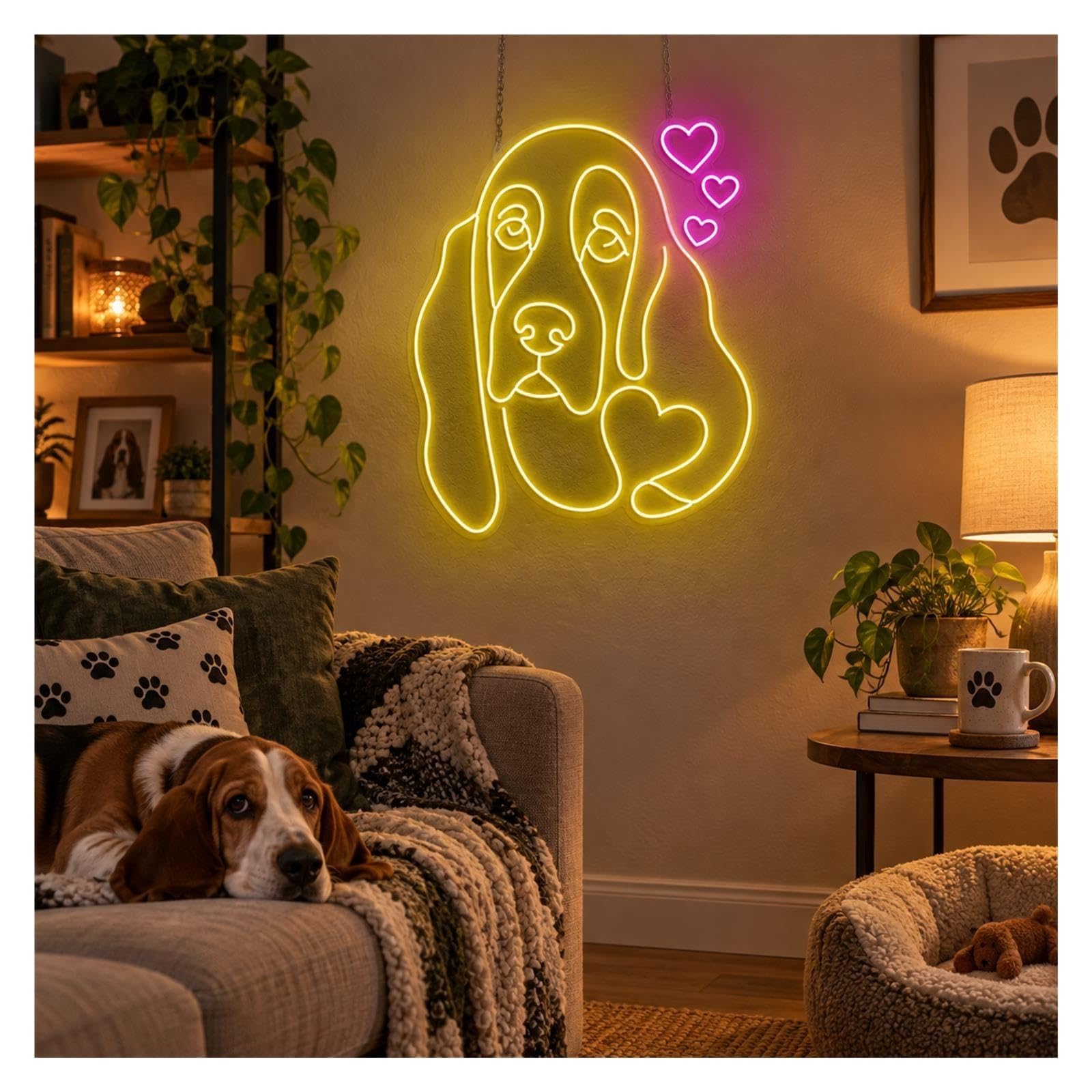 Insegna al Neon Insegna Al Neon Del Basset Hound