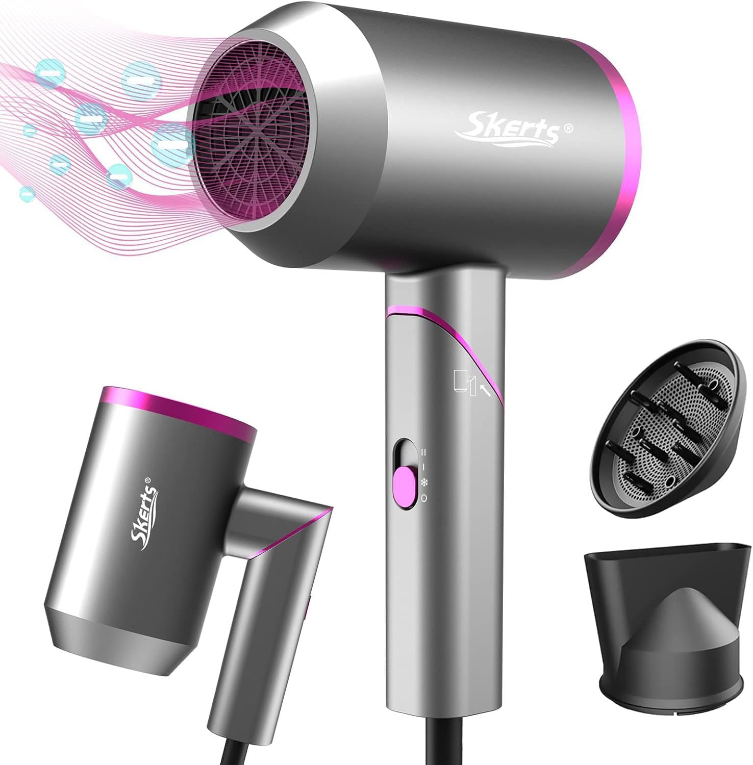 Amazon.com : Travel Hair Dryer 1200W Folding Handle Lightweight Blow ...