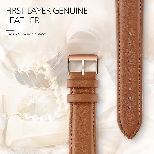 Miniatura 2 de Eyamumo Correas de cuero compatibles con Apple Watch Band 1.496 in 1.575 in 1.614 in, correa de repuesto de cuero genuino compatible con Apple Watch